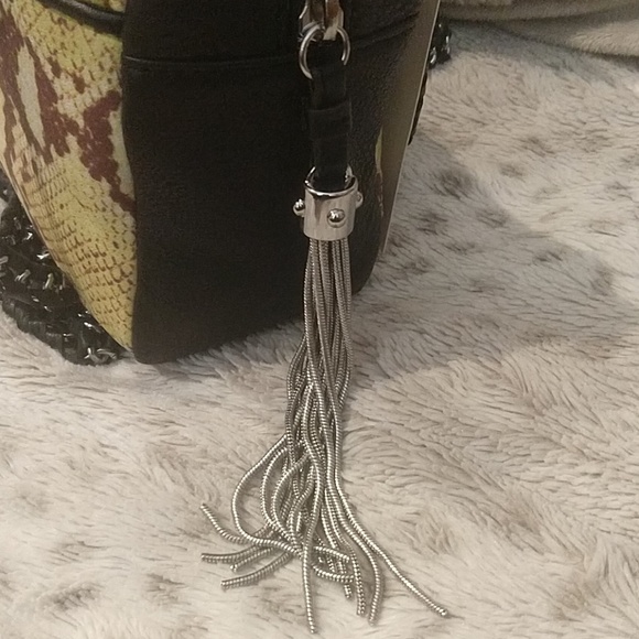 AIMEE KESTENBERG BLACK PEBBLE LEATHER/SNAKESKIN - Picture 4 of 8